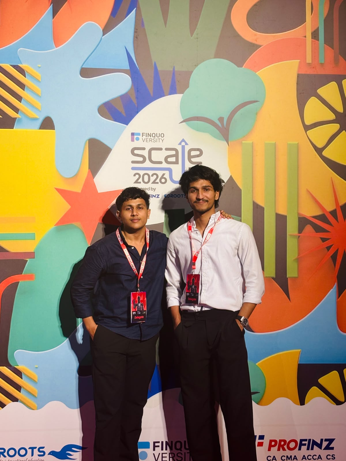 Two people attending a startup event together